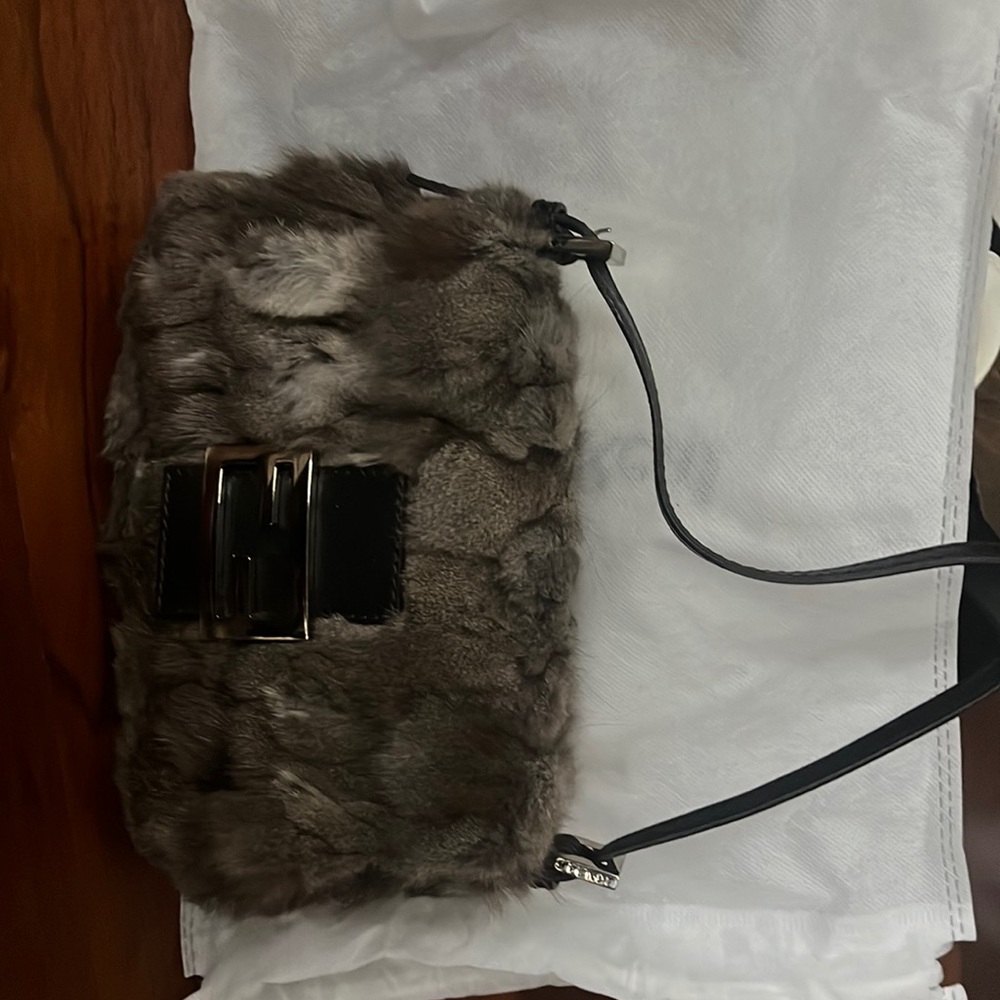 FENDI real fur evening bag